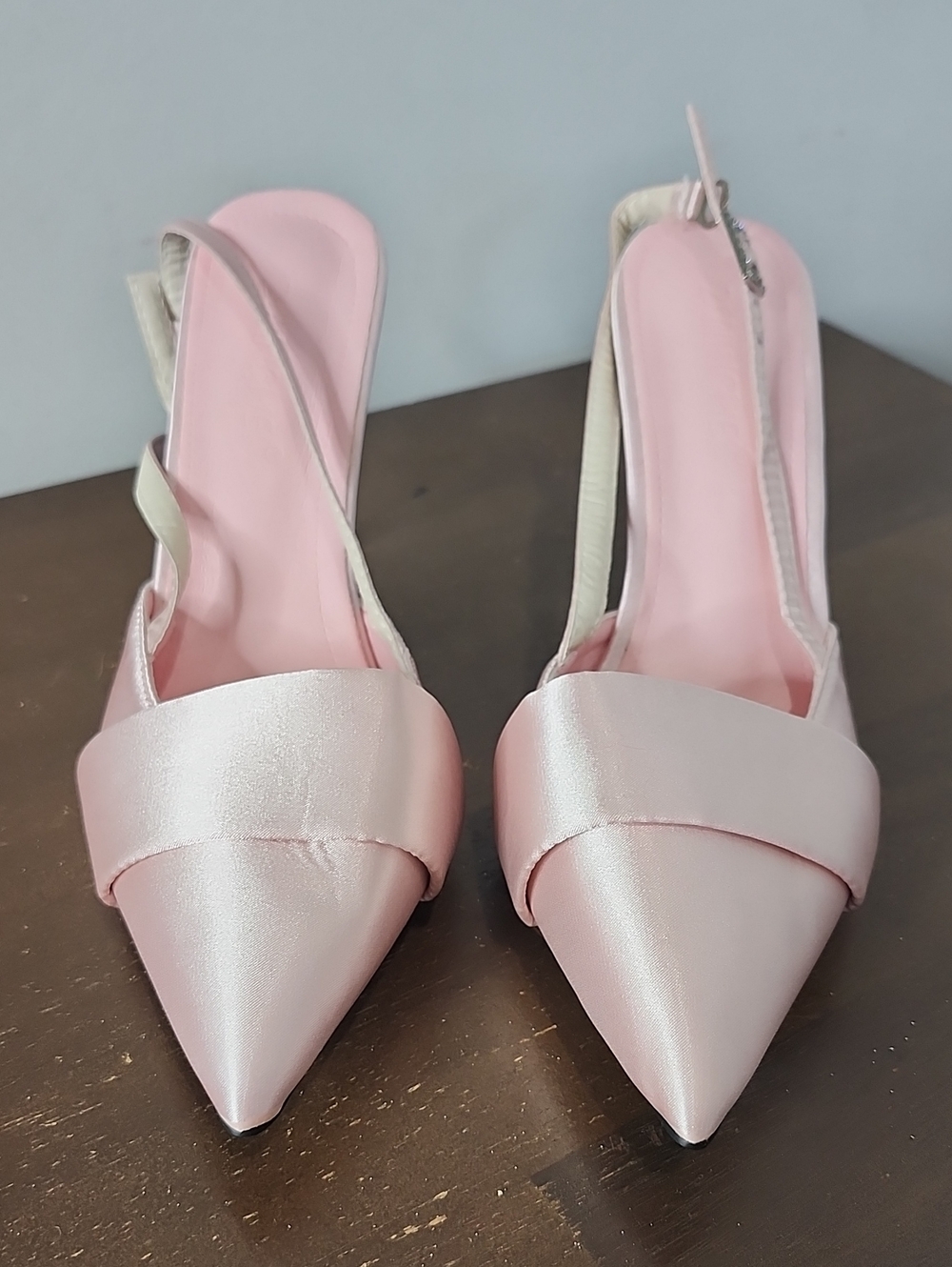 Women’s Pink Pointed-Toe Slingback Flats - 7.5